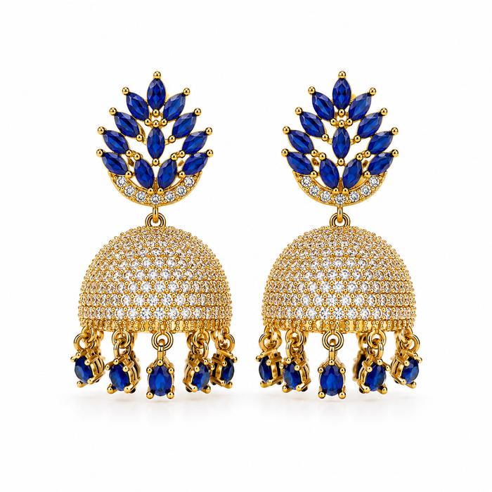 AD zircon gold Jhumki (earrings)