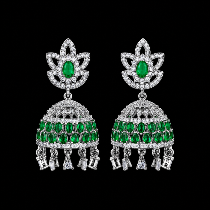 AD zircon Jhumki (earrings)