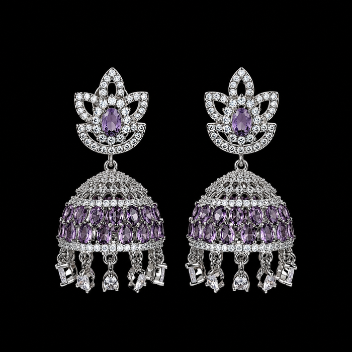 AD zircon Jhumki (earrings)