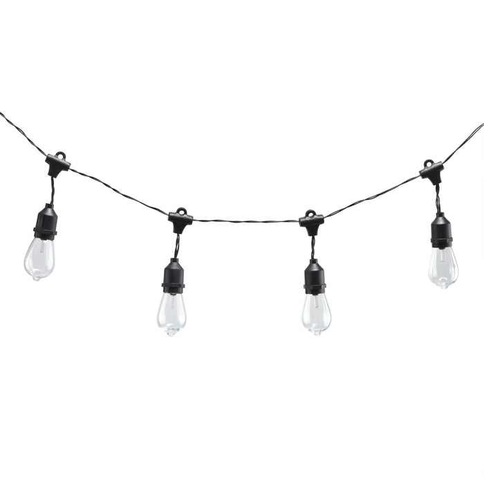 Alpine Edison Bulb Hanging String Lights with Timer