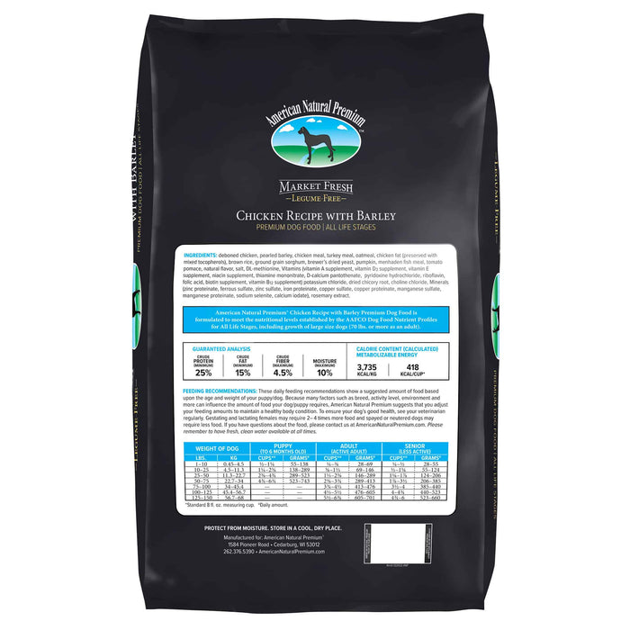 American Natural Premium Chicken With Barley Dog Food