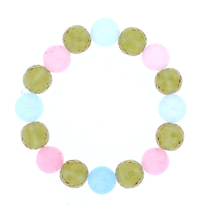 Cotton Candy Aquamarine VooDoostone Bracelet for Kids (Ages 3-5)