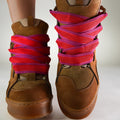 Courageous Fuchsia Striped Sports Laces