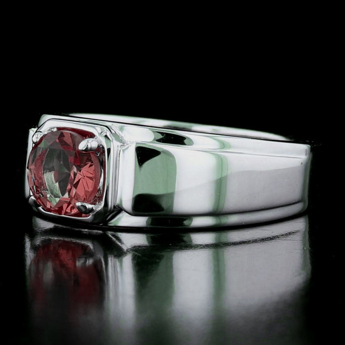 Cushion-Cut VooDooStone Sterling Silver Wide-Band Ring 894603