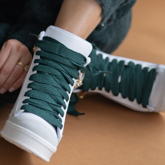 Dark Green Flat Laces