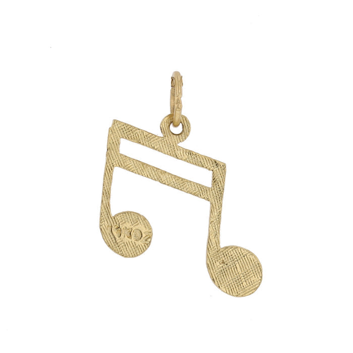 Gold Music Note Pendant - David's Antiques & Jewelry