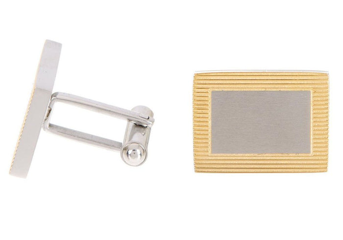 Gold Plated Frame Cuff Links - David's Antiques & Jewelry