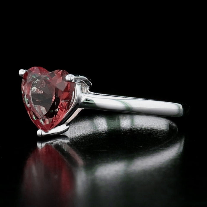 Heart-Cut VooDooStone™ Sterling Silver Solitaire Ring