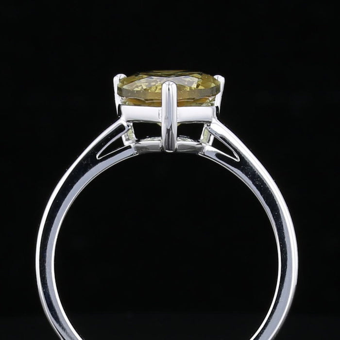 Heart-Cut VooDooStone™ Sterling Silver Solitaire Ring