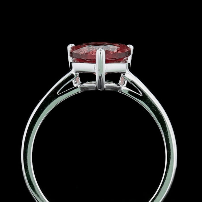 Heart-Cut VooDooStone™ Sterling Silver Solitaire Ring