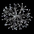 Holiday Bright Lights 16" Pure White Twinkle 96L Shimmering Sphere in Silver