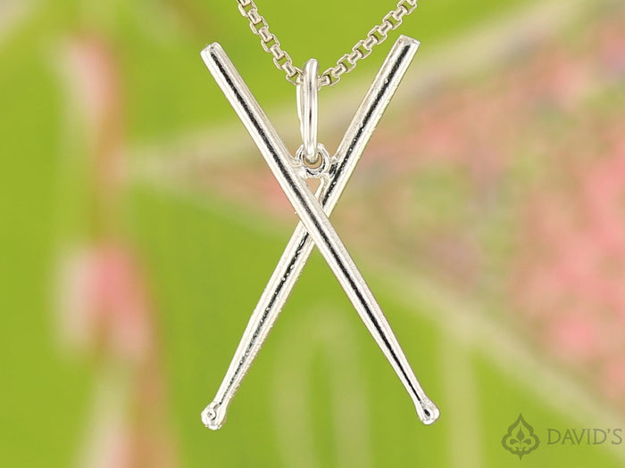 Moving Drum Sticks Pendant - David's Antiques & Jewelry