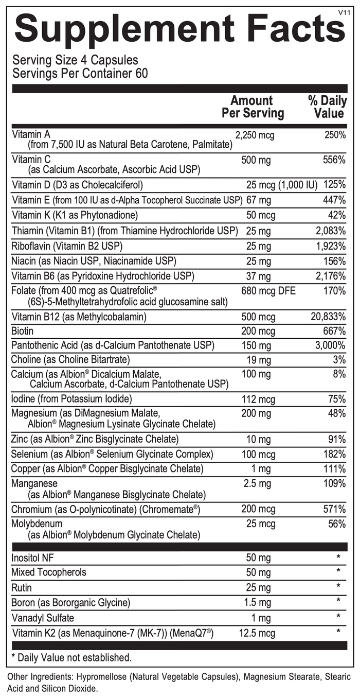 Multivitamin without Iron