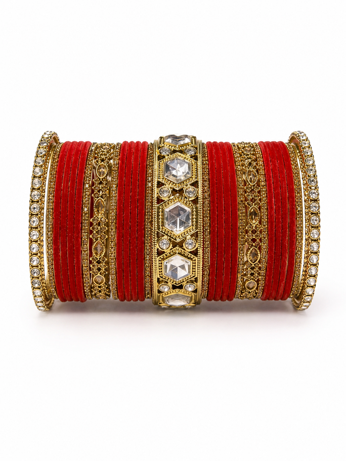Red bridal Chooriya (can be customised)