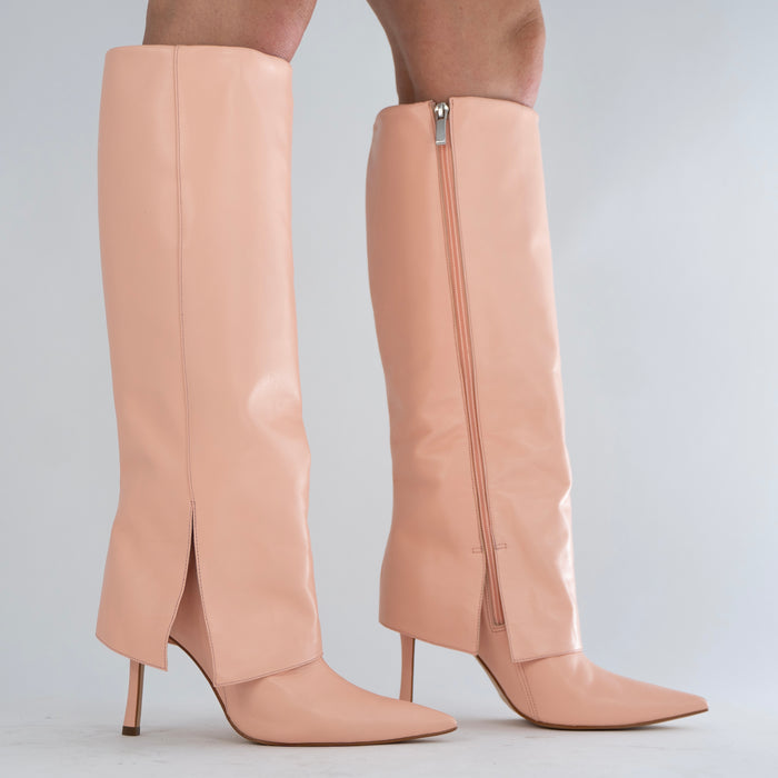 Ricky Peach Kid Skin Leather  Dress Boot