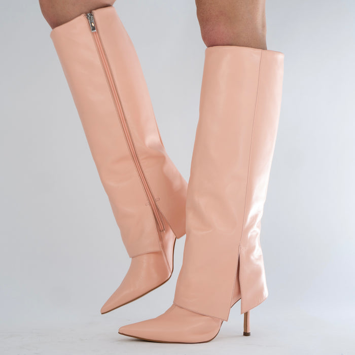 Ricky Peach Kid Skin Leather  Dress Boot