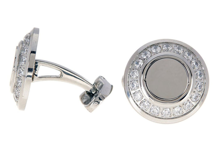 Round Halo Cufflinks - David's Antiques & Jewelry