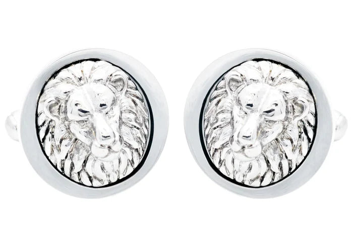 Silver Lion Cufflinks