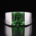 Square Emerald-Cut VooDooStone Sterling Silver Cathedral Ring 894606