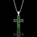 Sterling Silver VooDooStone™ Cross Pendant 894790