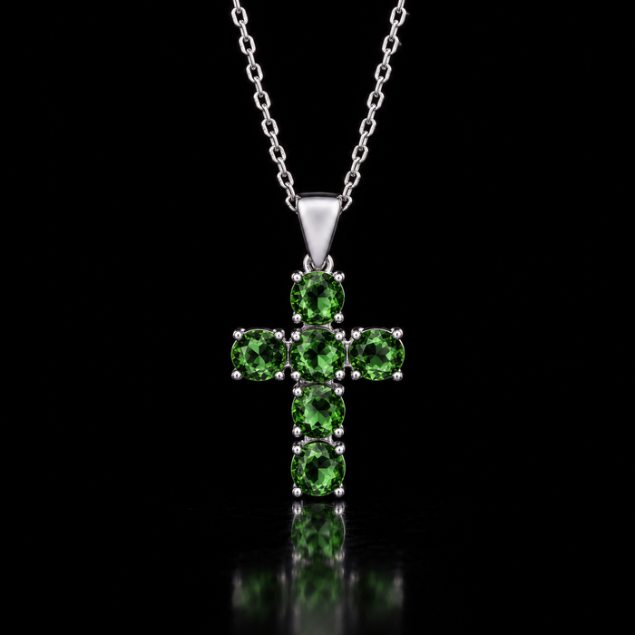Sterling Silver VooDooStone™ Cross Pendant 894790