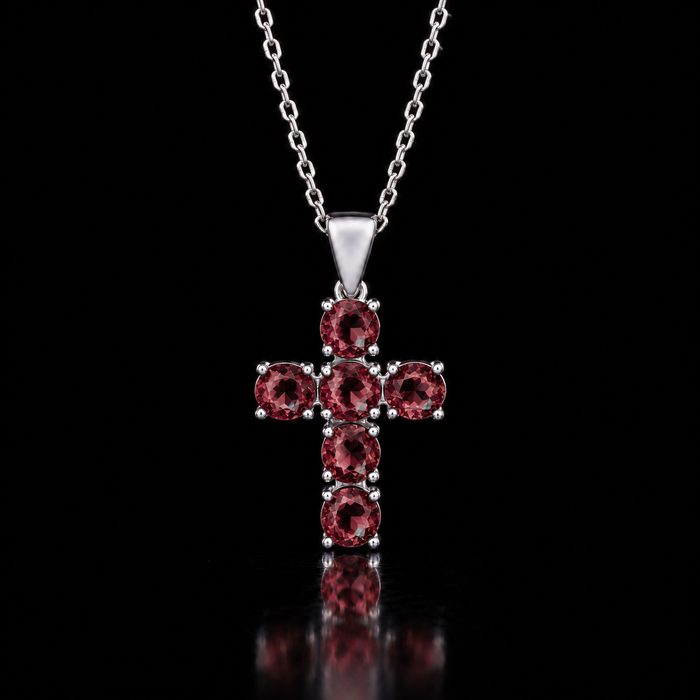Sterling Silver VooDooStone™ Cross Pendant 894790