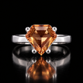 Sterling Silver VooDooStone™ Shield-Cut Solitaire Ring – Size 8 894779