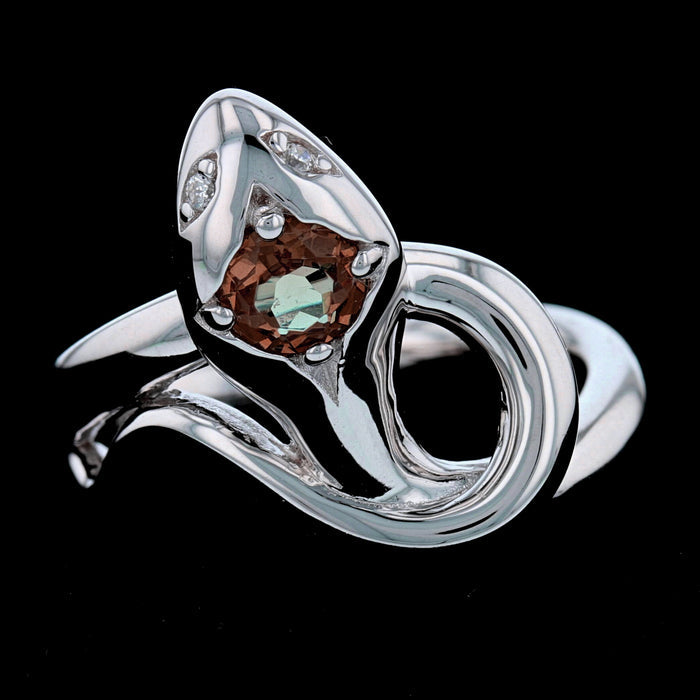 Sterling Silver VooDooStone Snake Ring