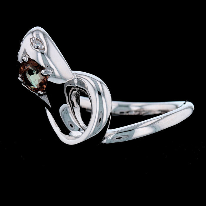 Sterling Silver VooDooStone Snake Ring