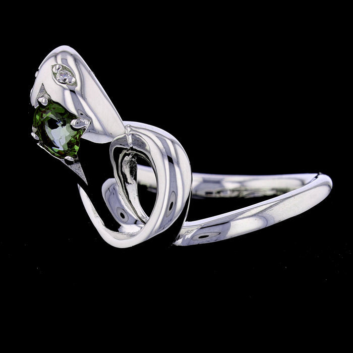 Sterling Silver VooDooStone Snake Ring