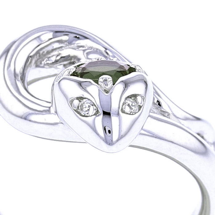 Sterling Silver VooDooStone Snake Ring