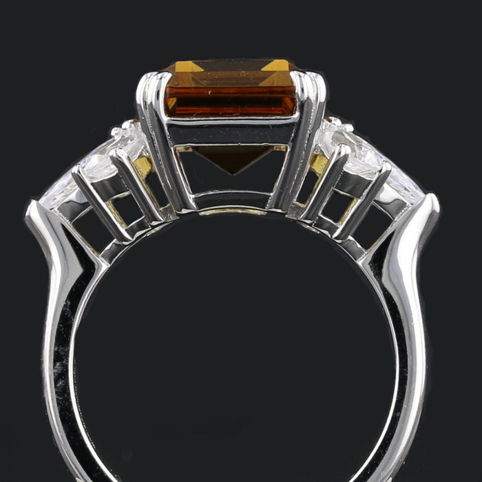 VooDooStone Emerald Cut Sterling Silver Ring with Side CZ - David's Antiques & Jewelry