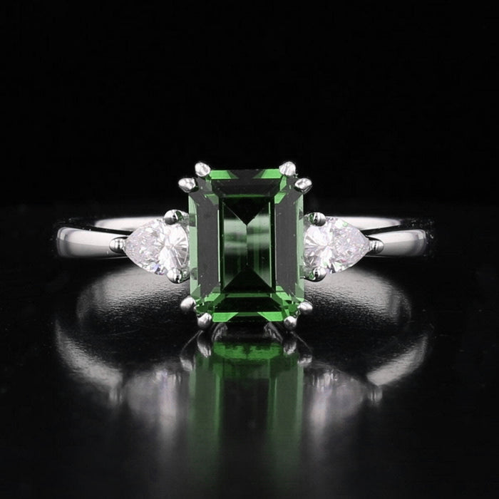 VooDooStone Emerald Cut Sterling Silver Ring